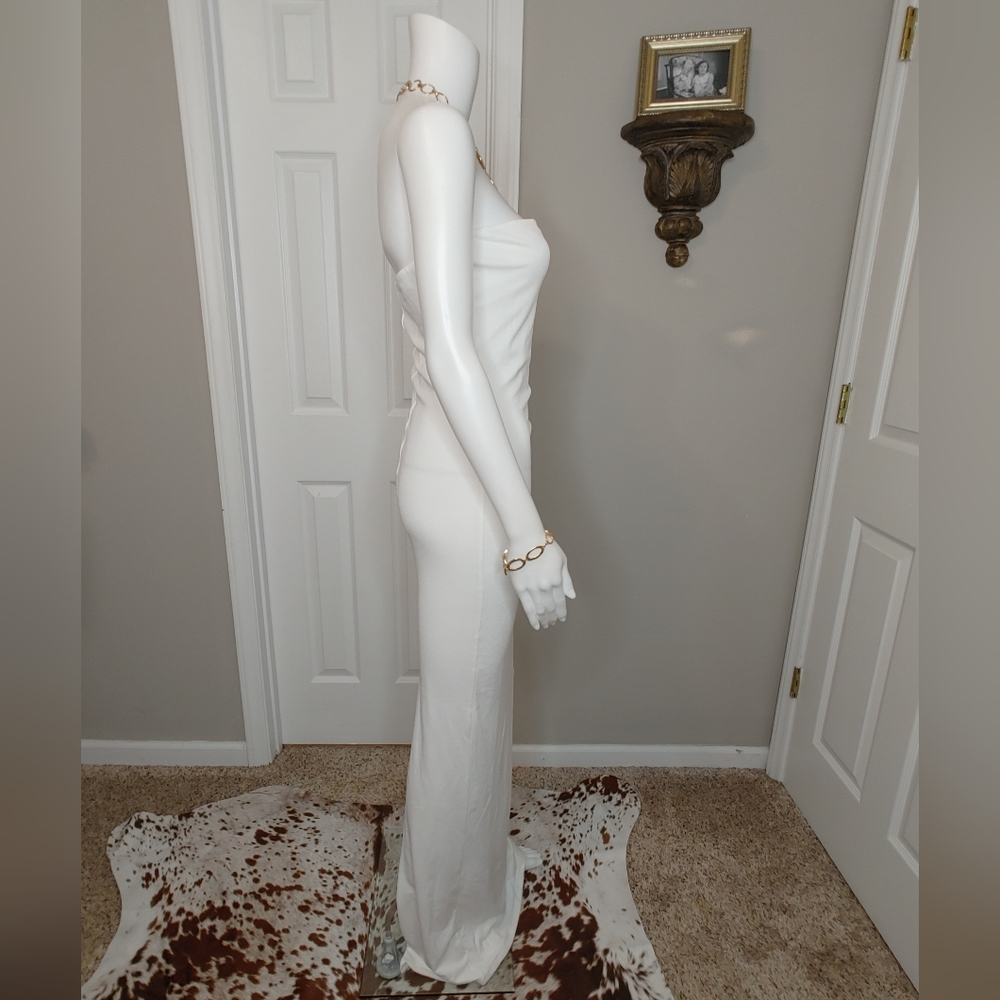 NAKED WARDROBE: THE NW TUBE DRESS, WHITE L - Picture 7 of 16